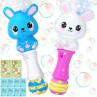2 Packs Easter Bunny Bubble Machine Wands For Toddlers  Automatic Bubble Blow   