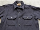 Vintage Duxbak Kamp-it Jacket Mens Medium Large Navy Wool Shirt Jac 1950s