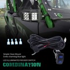 Wsays Side Rear View Mirror W led Light 1 75  - 2  Utv Roll Cage Bar And    