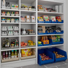 30124 Plastic Shelf Bins  Heavy Duty Storage Bins For Garage  Closet  And Drawer
