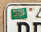 1970 1969 1966 Tennessee License Plate     Washington Co    Original Vintage Car Tag