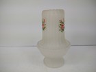 Vintage Fairy Lamp Frosted Glass Hob Nail Pink Cabbage Rose Tea Light Courting