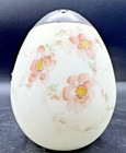 Mt Washington Glass-egg Shape Sugar Shaker muffineer-floral Enameled Decor 4 1 2