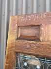 Gorgeous C1880 Quartersawn Oak Stain Glass Panel Door 76    X 37    X 1 75   