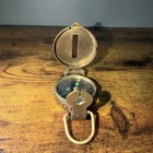Authentic Vintage Brass Pocket Compass 4    X 2    X 1 2   