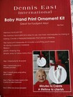 Baby Hand Print Foot Print Christmas Ornament Memory Handprint Baby Shower Gift