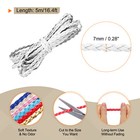 Flat Braided Leather Cord 7mm 5m White Craft Strip For Jewelry 16 4ft