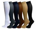  4 Pairs  Knee High 15-20mmhg Compression Graduated Support Socks Men s Women s
