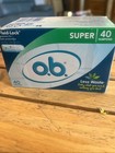 O b  O b  Original Non-applicator Tampons Super Absorbancy 40 Count M63