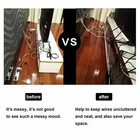 100pcs Cable Clips Self-adhesive Cord Wire Holder Management Organizer Clamps