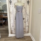 Lauren Conrad Sz 18 Womans Gray Strapless Formal Gown Bridesmaid Prom Dress