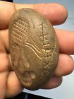 Sassanian Ancient King Name Written Stone Relief Stamp