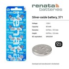 10 Pack Silver Oxide 371 Watch Batteries - 1 55v Sr920sw Long-lasting Power
