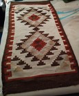 Vintage Zapotec Hand Made Wool Rug Circa 1970 s Southwest Navajo Style