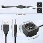 Mini Computer Speaker For Desktop Pc 3 5mm Trs Input With Volume Control Usb Pow