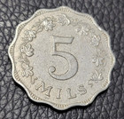 1972 Malta 5 Mils Coin