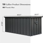 150 Gallon Outdoor Storage Waterproof  Large Patio Storage Bin For Outside