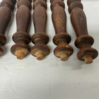 Lot Of 5 Antique Turned Wood Spindles Salvage Crafts