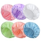 6 Pcs Shower Caps For Women  Double Side Waterproof Shower Cap  Reusable Elastic