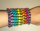 25 Mystery Black Tri-bead Kandi Bracelets- Rave-plur- Edc-edm-festival