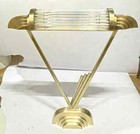 Vintage Art Deco Brass Table Lamp Glass Rod Radiant Home Design Light Fixture