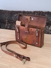 Swiss Army Leather Bag Folding Vintage Military Officer Medic Paramedic Ww2 Ww1