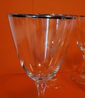 Set Of 4 Vintage Lenox Montclair Platinum Crystal Water Goblets glasses 7  Good