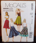 Mccall s Sewing Pattern M5431 Misses Skirts Two Lengths Variations Size 14-20 Uc