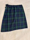 Lands End School Uniform Plaid A-line Skirt Hunter classic Navy Plaid Size 8