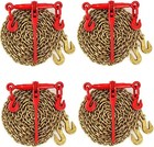 4 Pack Chain Binder Ratchet Load Binder 3 8 -1 2  9200lb Tie Down 10ft G80 Chain