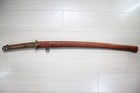 Wwii Japanese Army Gunto Sword Koshirae W  Leather Saya   Wooden Blade E69