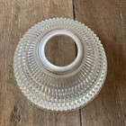 New  Torchiere Uplighter  6-1 2    Glass Holophane Clear Ribbed  Lamp Light Shade