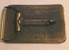 Vintage 1976 Heavyweight Brass Khey Country Music Station Belt Buckle 3 25x2 25
