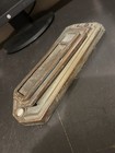 Vintage Vertical Art Deco Shabby Cast Brass Door Wall Mail Slot Box Bell   Light