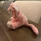Ty Beanie Babies Carnation The Pink Cat New Mwmt Crystal Blue Eyes 6 5   20cm