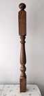 Salvaged Turned Newel Post 43 5 x3  5   Vintage Staircase Solid