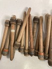 Wood Bobbins Wood Quills Vintage Factory Reclaimed Industrial 7 3 8   Lot Of 30