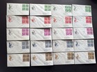 Us 1940 Fdc  fa12   famous Americans  859-93 Blk4  set Of 35 Fdcs  cachet  rare