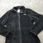North Face Jacket Womens Large Black Fleece Full Zip Circular Design Osito