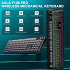 Aula F108 Pro Wireless Mechanical Gaming Keyboard With Screen knob hot Swappable