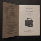 1936 Original Instruction Booklet   For Use Of The Cine Kodak Eight Model 20 25
