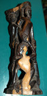 Vtg Makonde African Tree Of Life Ancestor Family Hand Carved Ebony Wood Statue