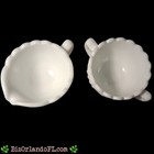 Vtg  Anchor Hocking Fire King Creamer   Open Sugar Bowl   Grape Leaves Vine Mcm