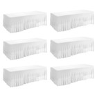 6 Pack Spandex Table Covers With Skirt For Event Banquet Wedding Birthday Party