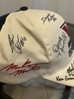 Vtg 90s Mark Martin Valvoline Cummins Roush Racing Team Signed Hat Crew Chiefs