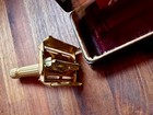 Vintage 1946-1947 Gillette Aristocrat Gold Safety Razor Set Case No Notch Tto