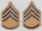 Pair Vintage Korean War Era Us Army Staff Sergeant Rank Chevron Insignia Patch
