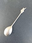 Small 5  Silver 830 Souvenir Spoon - Map Of Cyprus - 1950 s To 1980 s