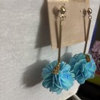 Nwt Kenneth Jay Lane Couture Collection Goldtone Dangle Turquoise Earrings