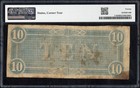 1864  10 Ten Dollar Confederate States Of America Csa Note T-68 Pmg Vf 20